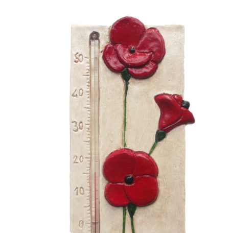 Thermomètre coquelicot détail