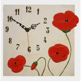 Horloge coquelicot: une horloge murale silencieuse
