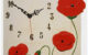 Horloge coquelicot: une horloge murale silencieuse