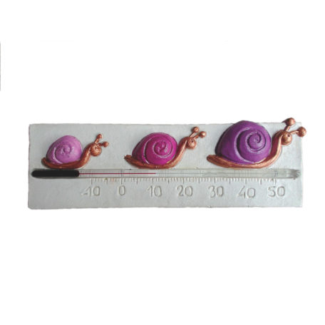 Thermometre escargot rose-artisanat catalan