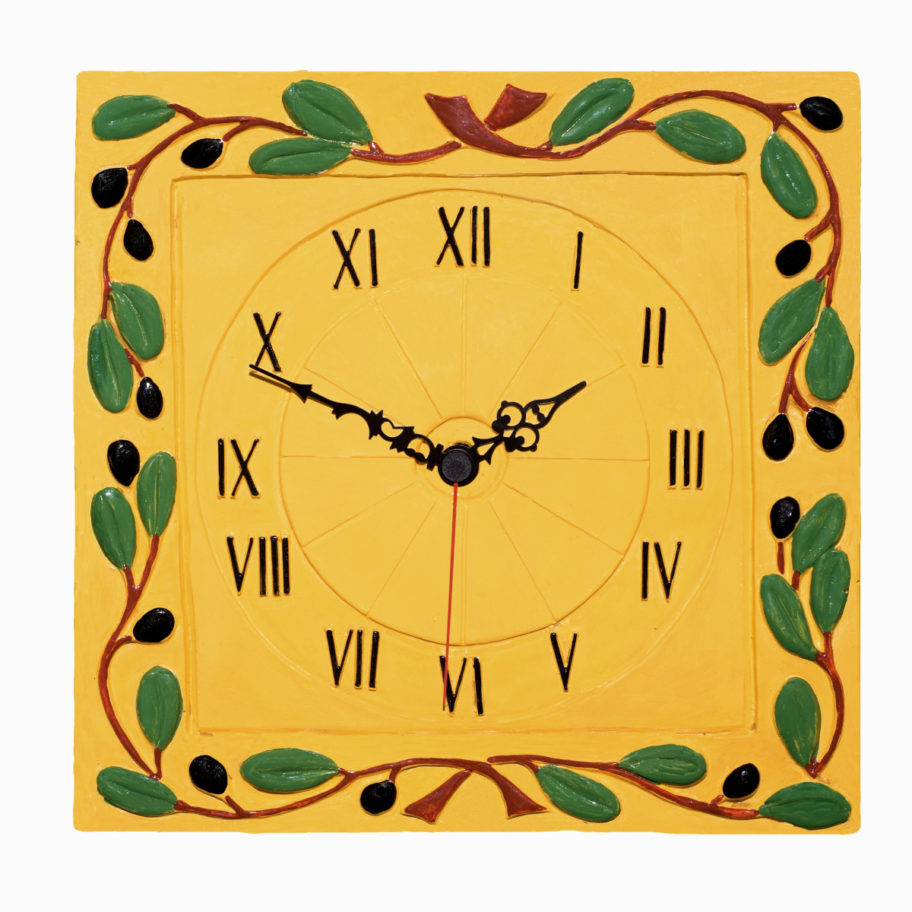 Horloge émaillée pub bière 2 cigognes plaque émaillée jaune