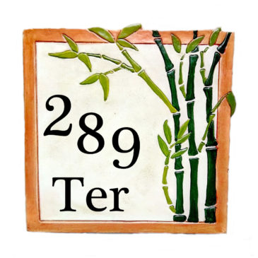 Un numéro de maison zen bambou personnalisable