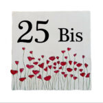 Plaque de numéro de maison coquelicots personnalisé