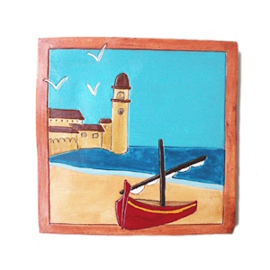 plaque numéro de maison port catalan Collioure